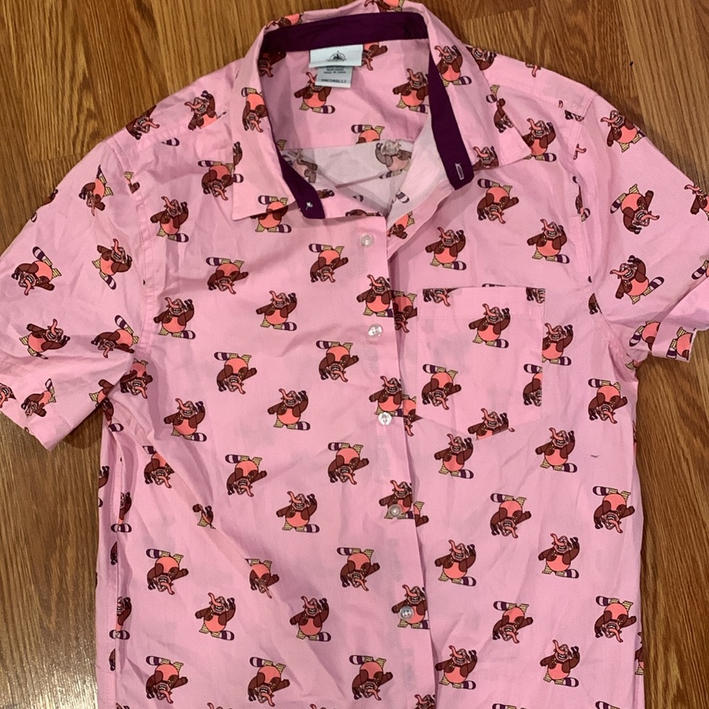 Disney Parks 2020 Inside Out BING BONG Button Up Shirt